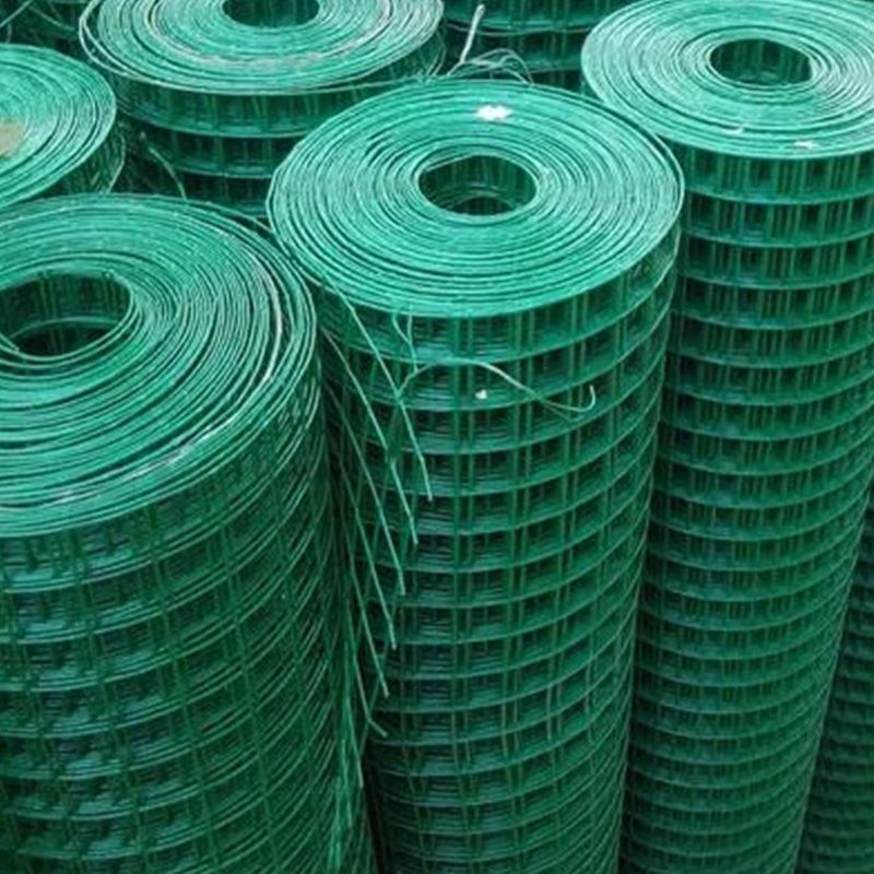 Plastic coated welded wire mesh