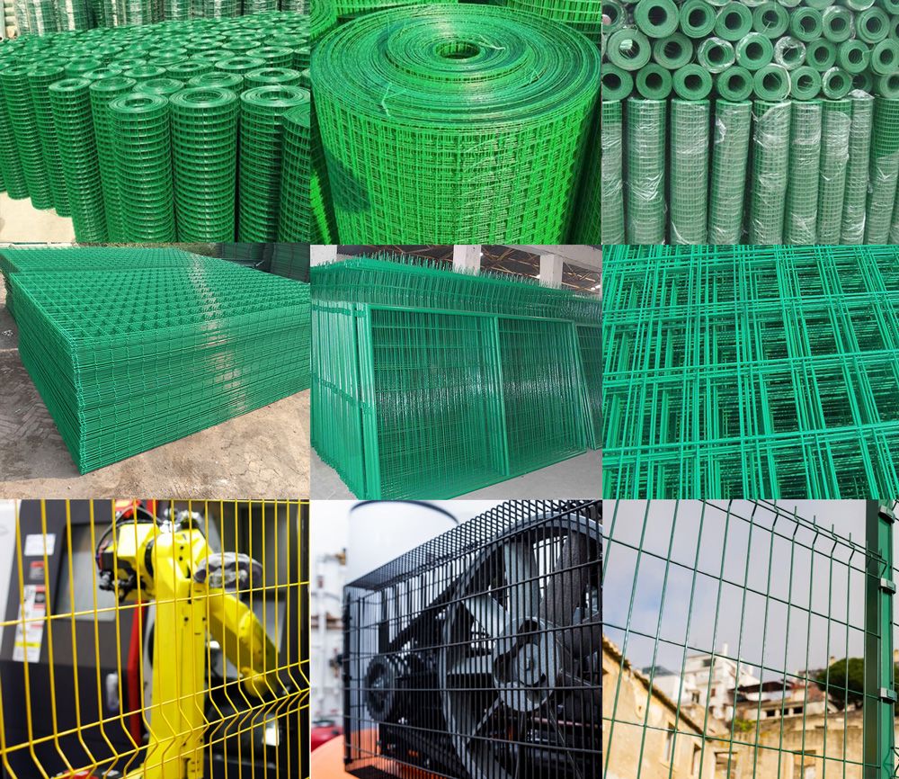 Plastic coated welded wire mesh